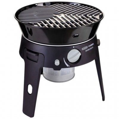 Grillen har en grillplatta.