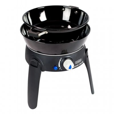 Grillen Cadac Safari Chef 30 med locket som wok.