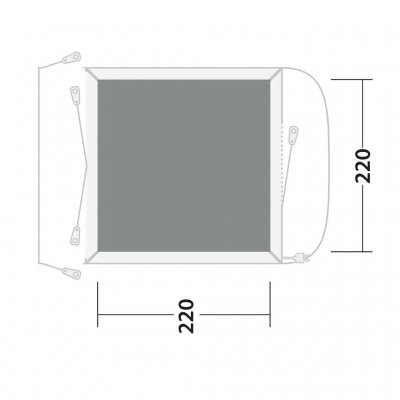 Tältmattan täcker hela allrummet för tältet Outwell Daytona Air / Pine Hills