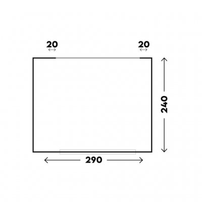 Mått för Telta Cloud Air förtält.