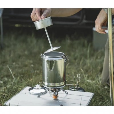 Perkulator kaffekanna på 1,4 liter i aluminium.