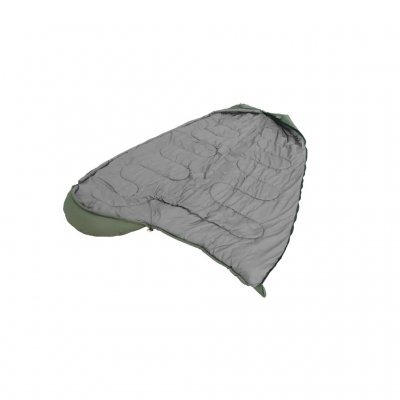 Sovsäcken kan öppnas upp helt och användas som täcke.