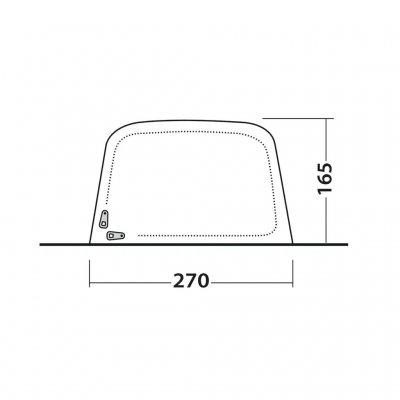 Mått för Outwell Fastlane 300 4-berth Annexe