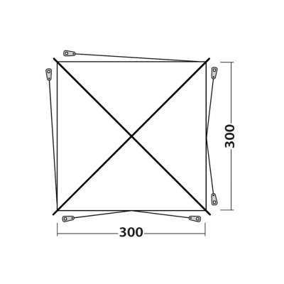 Planlösning för Outwell Fastlane 300 Shelter