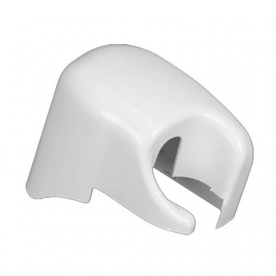 Fiamma F45i ändkåpa för höger sida med vev i vit