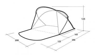 Whitby Beach Shelter -2-personers strandskydd