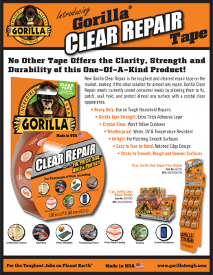 Gorilla Tejp 8,2m Clear