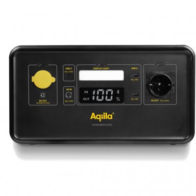 4 inputs - 230V, 12V, USB & DC In (solcell)