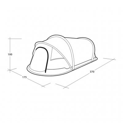 Mått för campingtältet Outwell Nexion 2 Ocean.