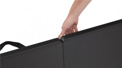 Spärr ger stabilitet i skivan på campingbordet