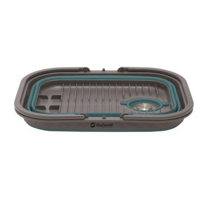 Hopfälld tar diskhon mycket liten plats bland campingutrustningen.