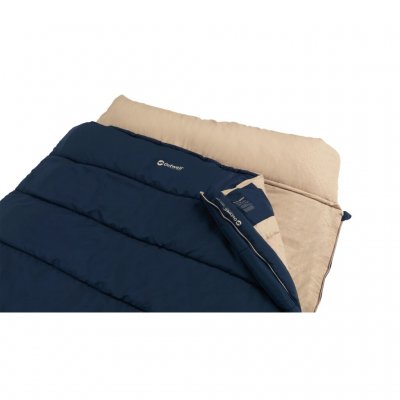 Outwell Contour Lux dubbel campingsovsäck med inbyggda kuddar som passar hela campingsäsongen.