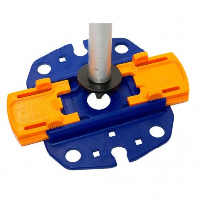 Med rund förtältsstång.