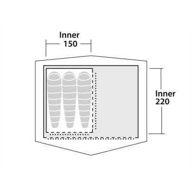 Planlösning för Robens Prospector Innertält S