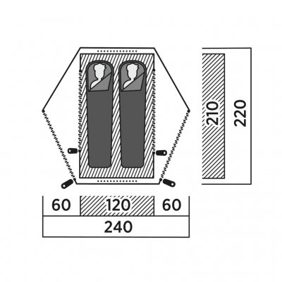 Planlösning för Easy Camp Rago 2.