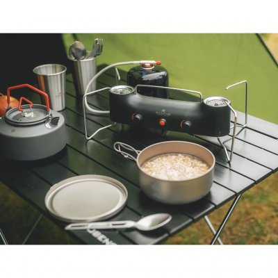 Robens Fire Finch Dubbelbrännare - kraftfull dubbelbrännare med inbyggt vindskydd