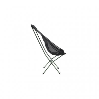 Packvänlig campingstol med ram av aluminium och paneler i meshtyg som ger god andningsförmåga.