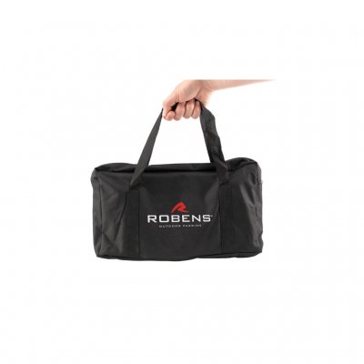 Grillen kommer i en väska som gör den lätt att packa och bära med sig.