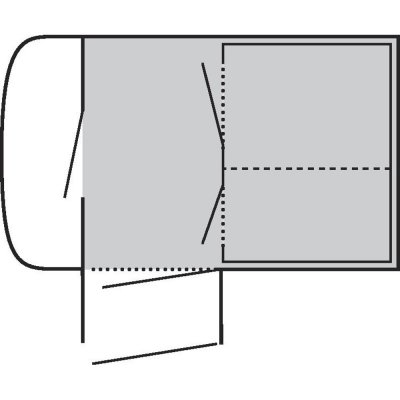 Skiss golvplan för golvskydd till Easy Camp Palmdale 500