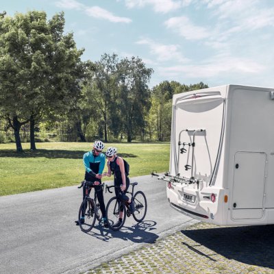 Cykelhållare för montering bak på husbil.