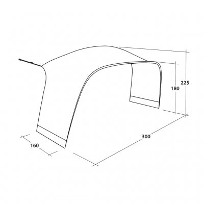 Mått för Outwell Wakefield L Tent Connector